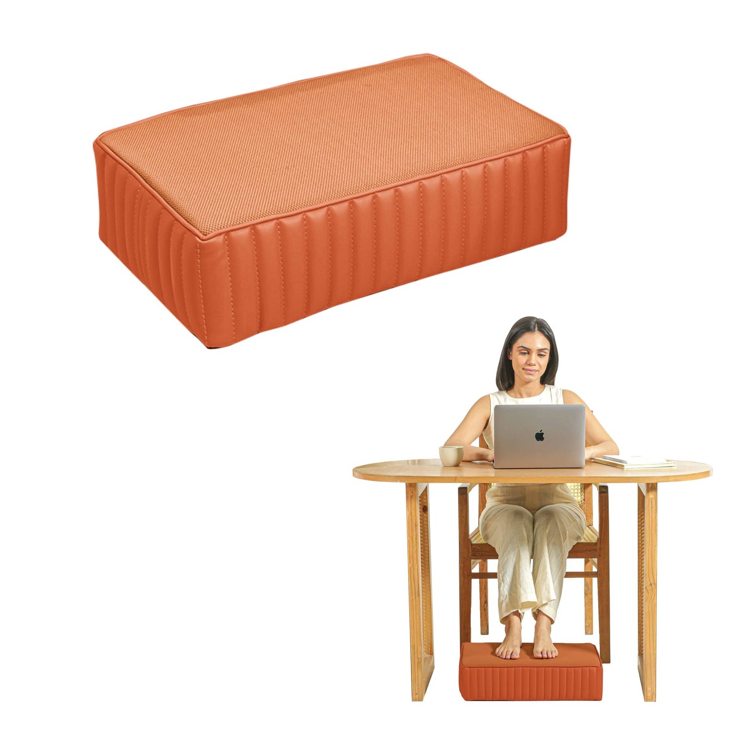 StepComfort Platform Footrest Foot Rest Cushion The White Willow Single Footrest Sandstone