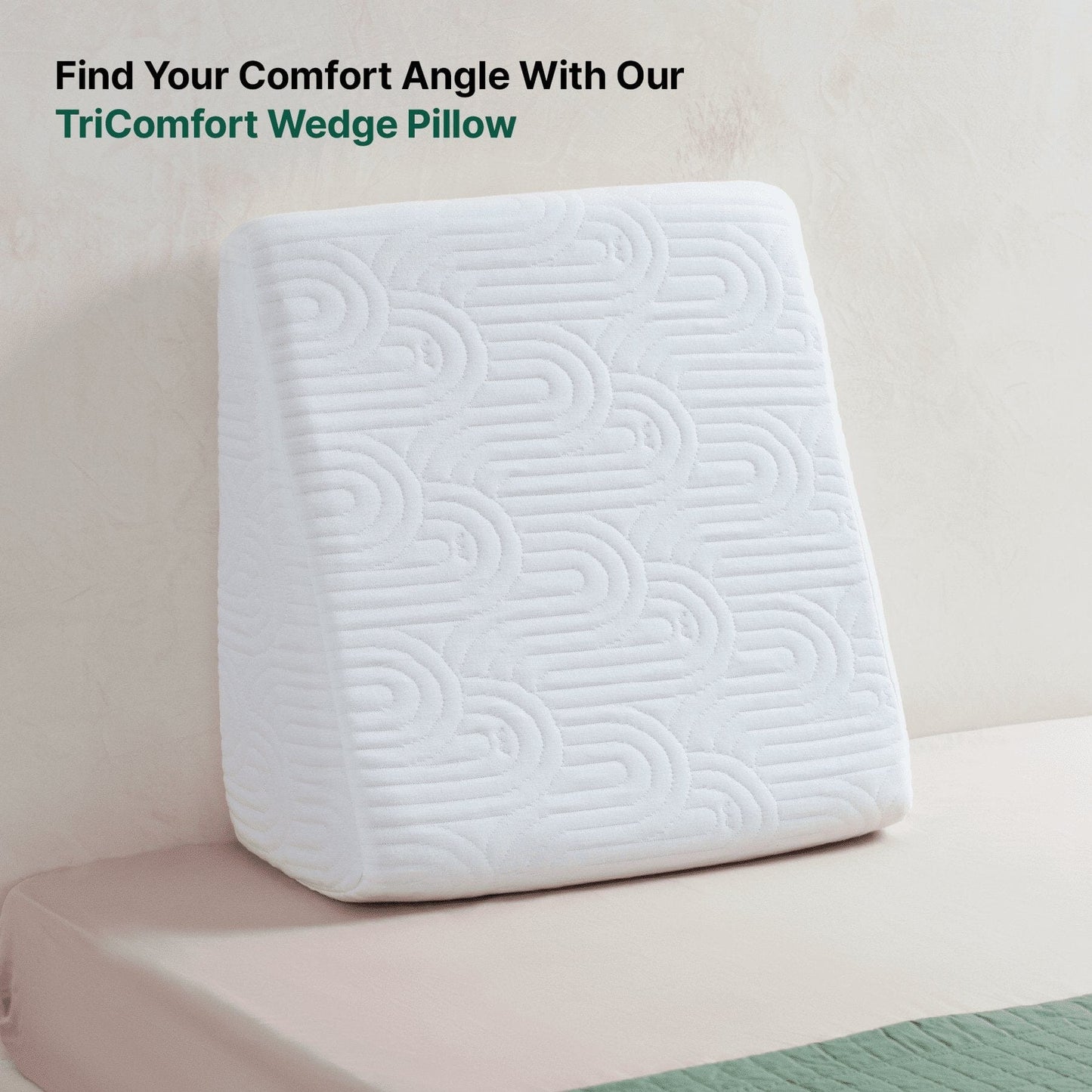 Terra- Cooling Gel Egg Crate & HR Foam Bed Wedge Pillow - Medium Firm Bed Wedge The White Willow