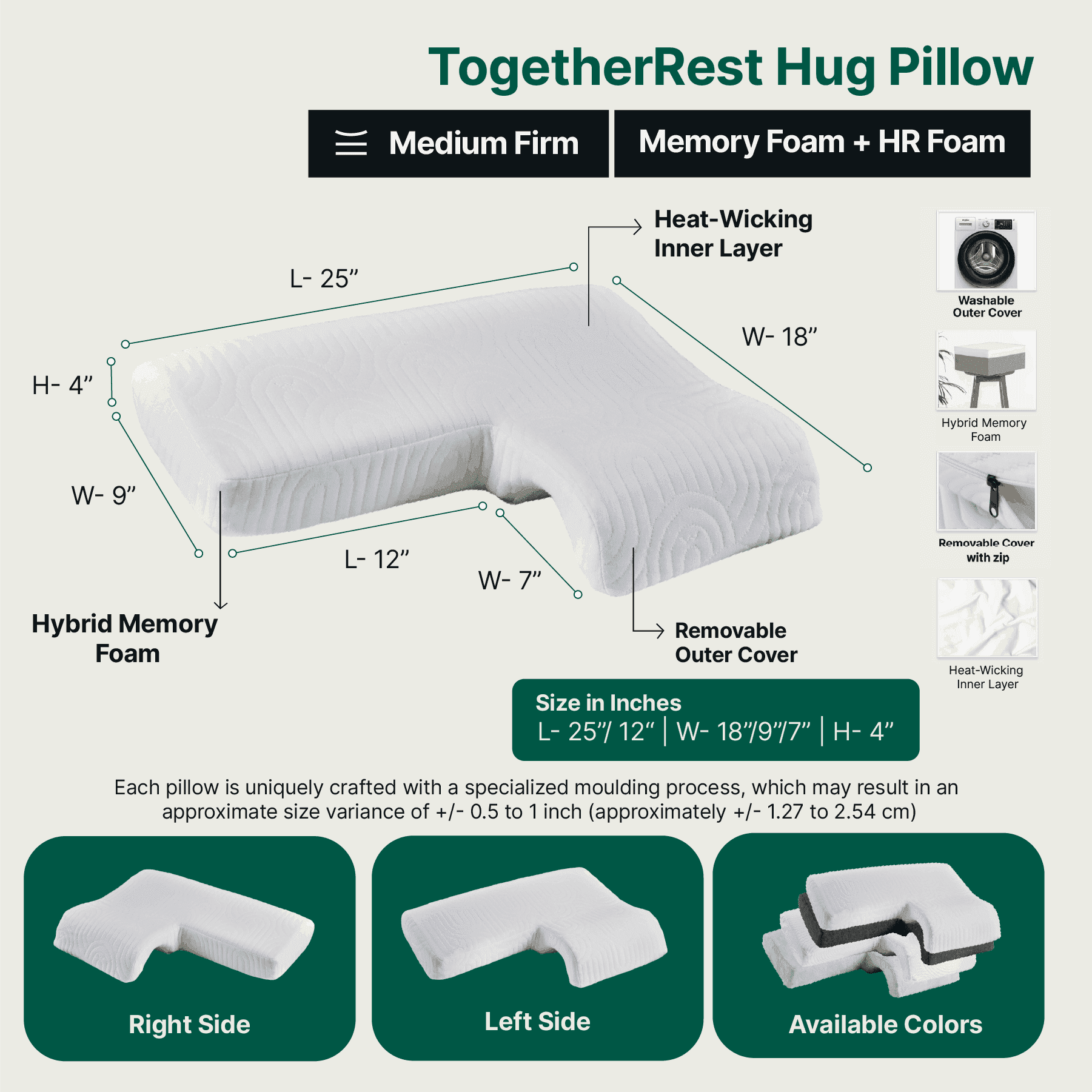 TogetherRest Hug Pillow Speciality Pillow The White Willow