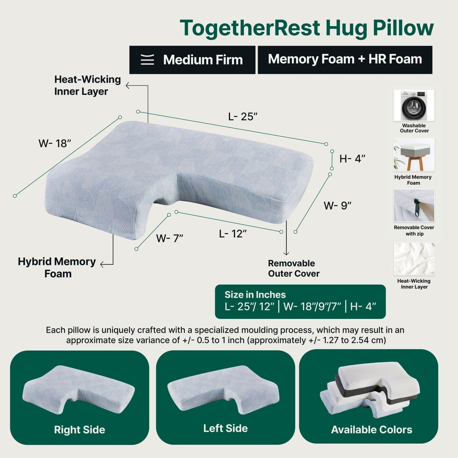 TogetherRest Hug Pillow Speciality Pillow The White Willow