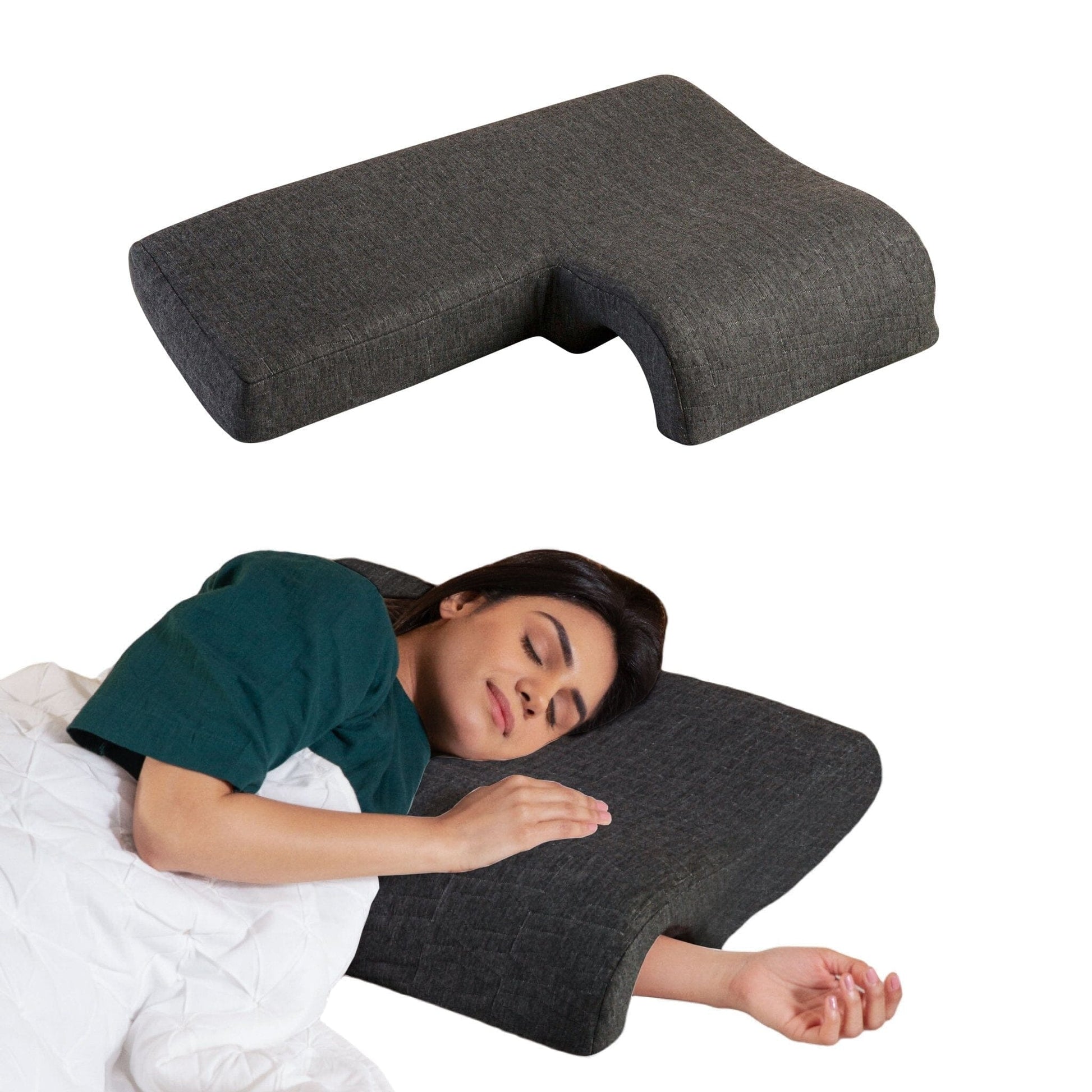 TogetherRest Hug Pillow Speciality Pillow The White Willow Left Side Grey