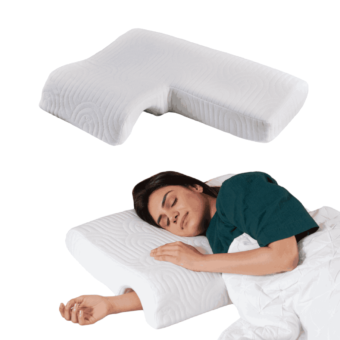 TogetherRest Hug Pillow Speciality Pillow The White Willow Right Side Creamy Calm