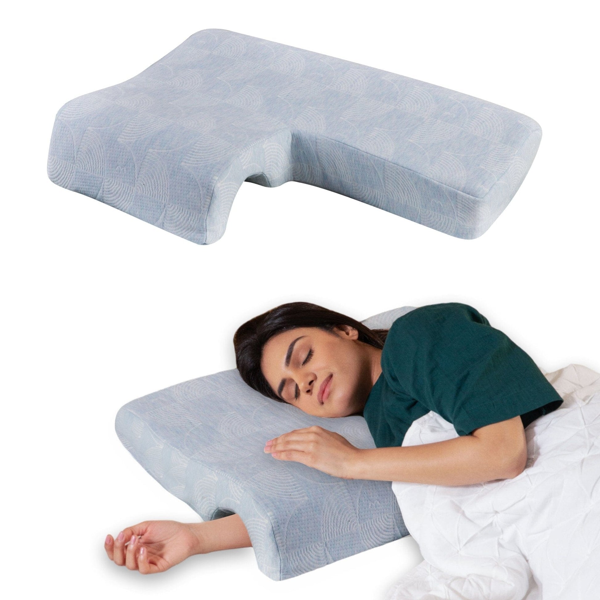 TogetherRest Hug Pillow Speciality Pillow The White Willow Right Side Misty Blue Hush