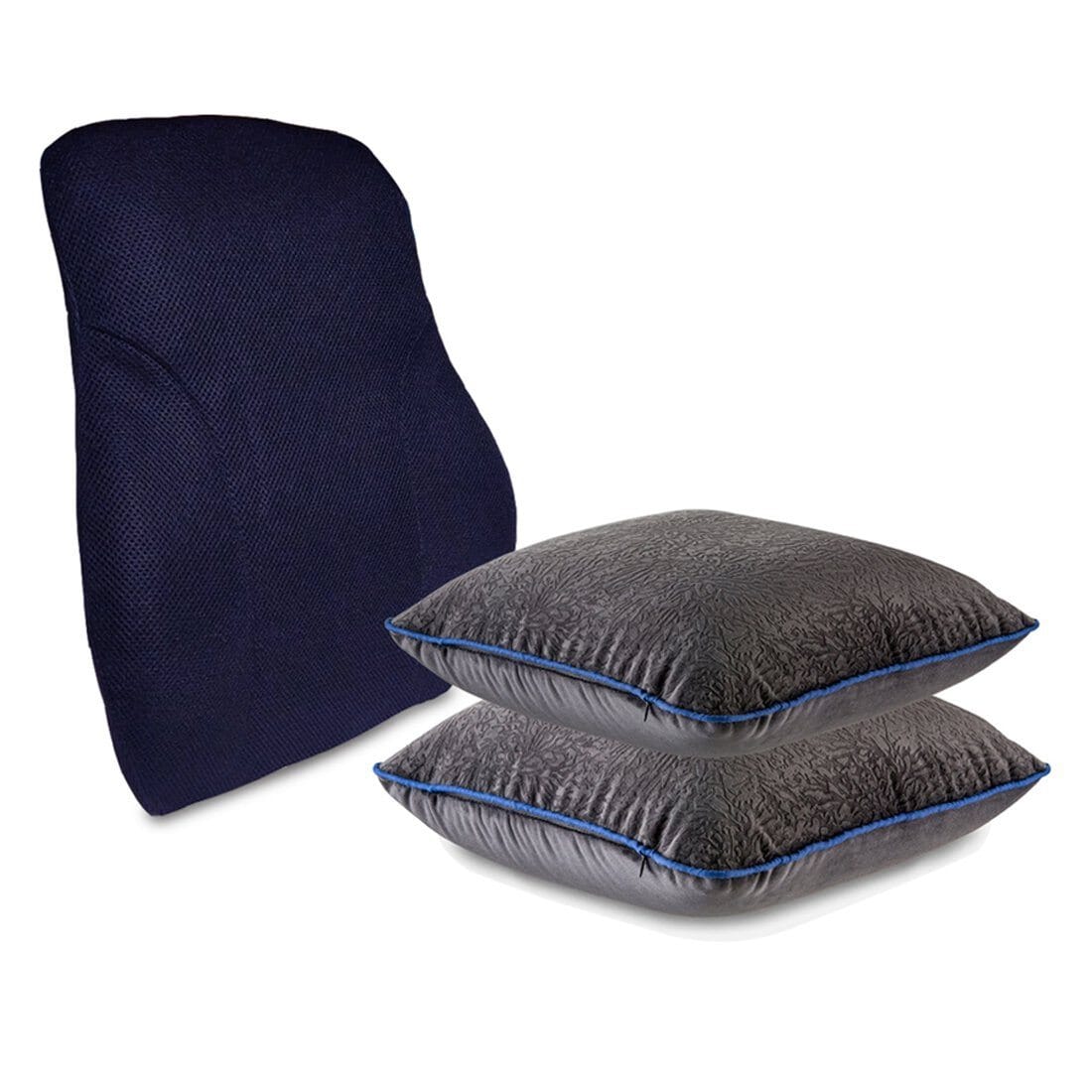 Tootle - Car Combo - Memory Foam Cushions and Lumber Backrest Pillow - Medium Firm Combo-Back-Seat The White Willow
