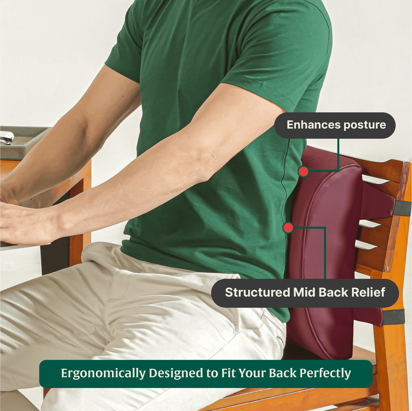 TotalSupport Full Back Pillow Lumbar Back Support The White Willow