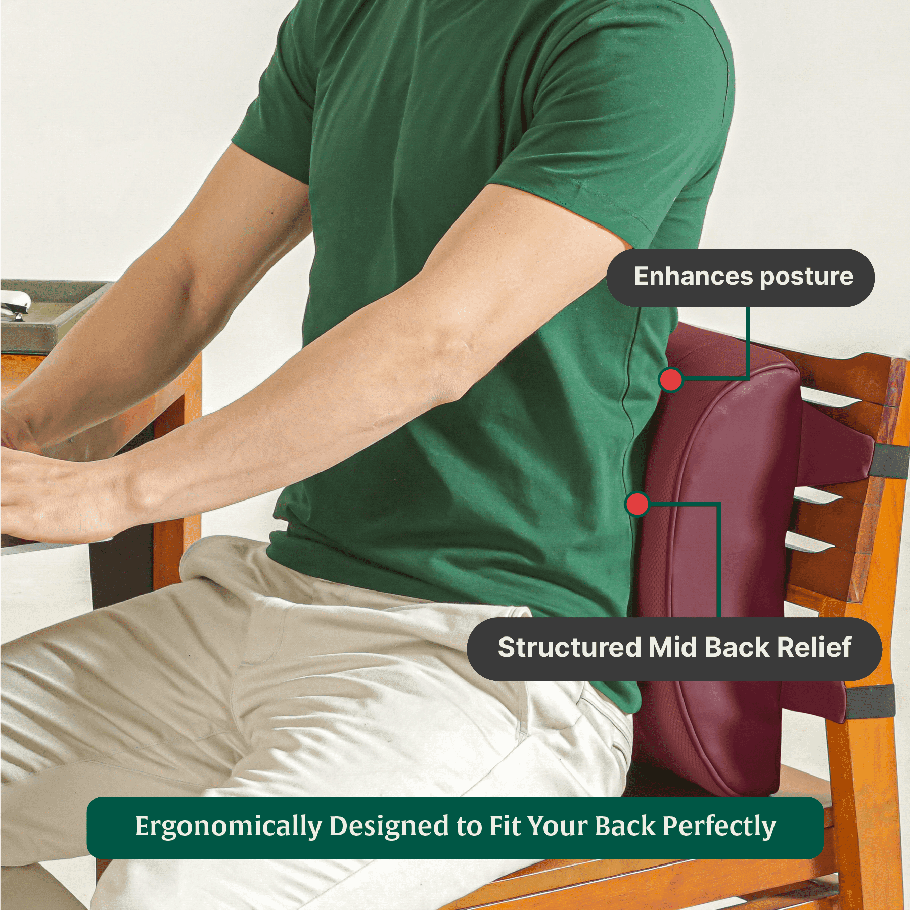 TotalSupport Full Back Pillow Lumbar Back Support The White Willow