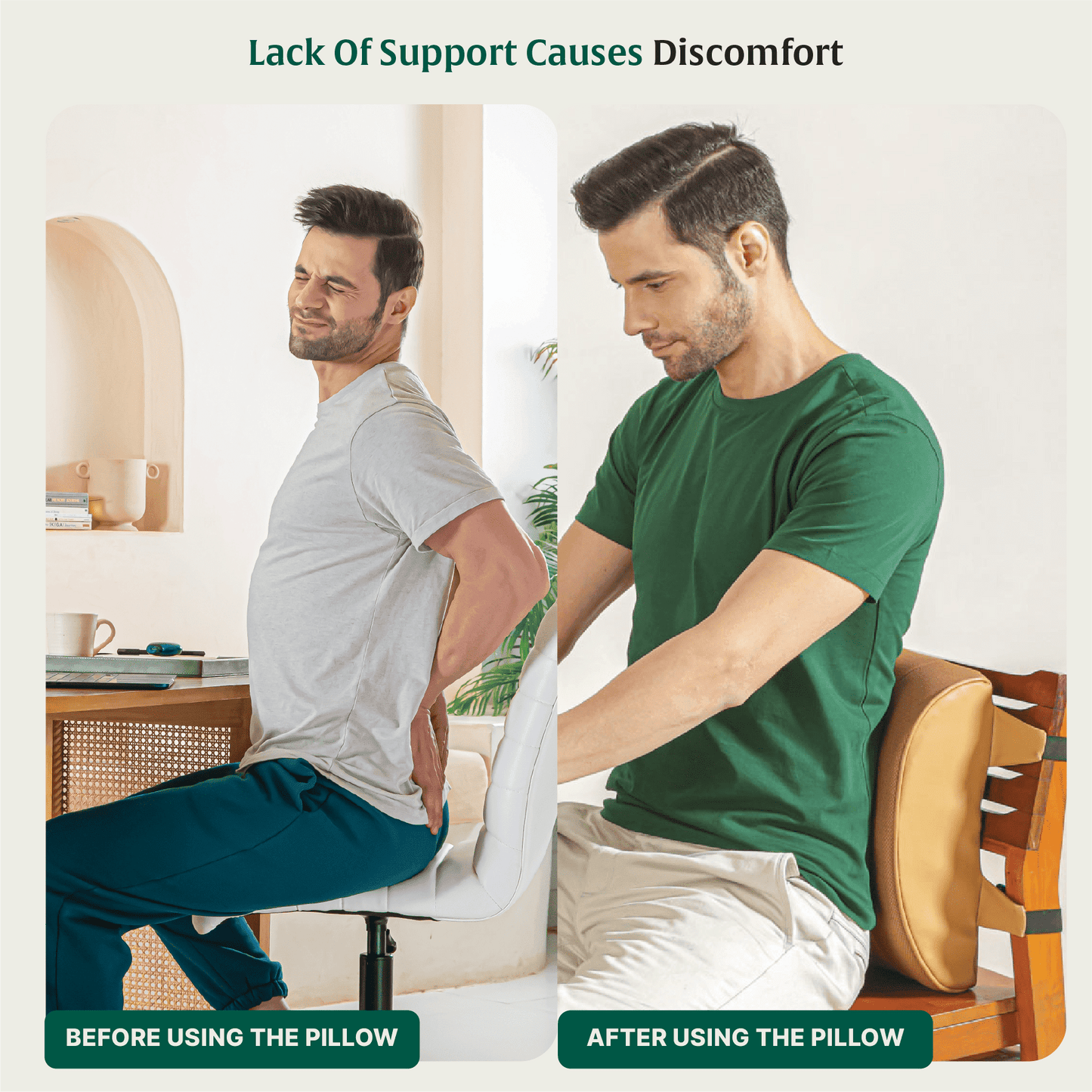 TotalSupport Full Back Pillow Lumbar Back Support The White Willow