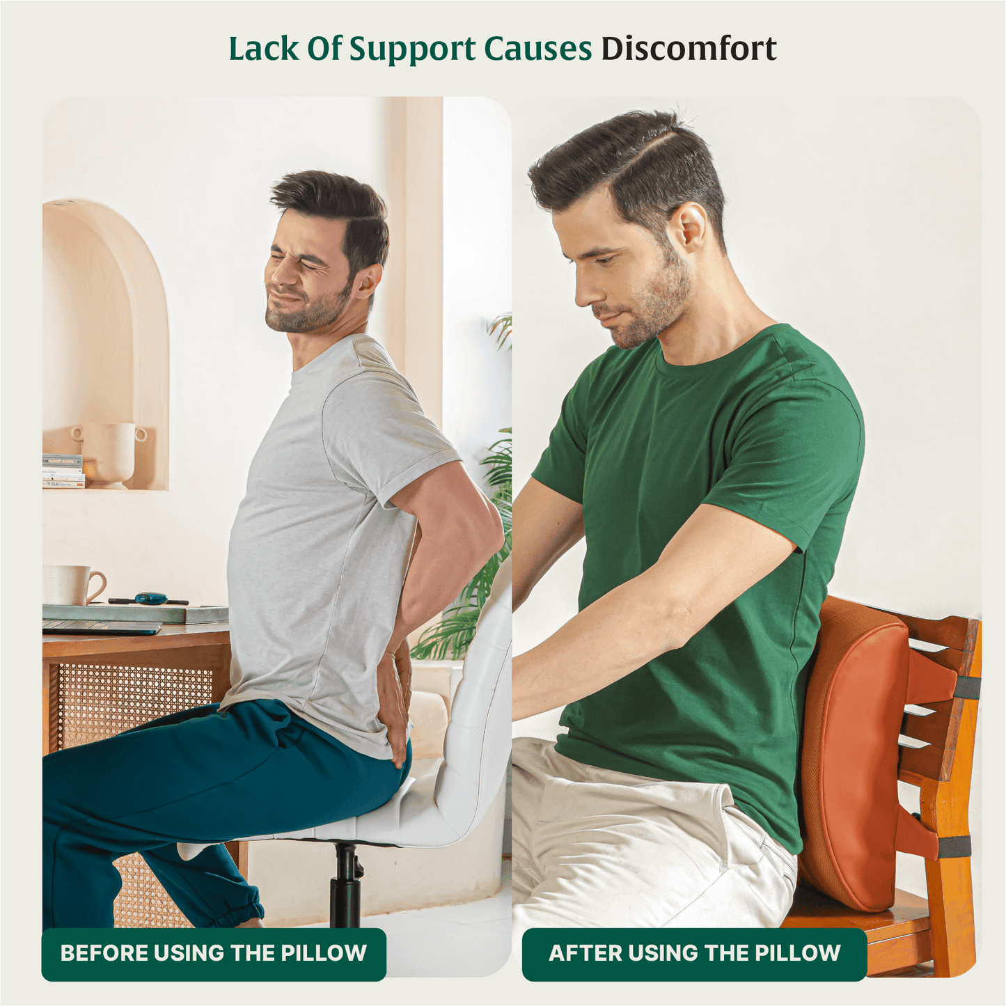 TotalSupport Full Back Pillow Lumbar Back Support The White Willow