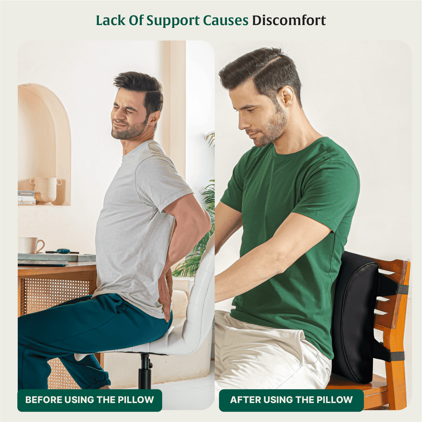 TotalSupport Full Back Pillow Lumbar Back Support The White Willow
