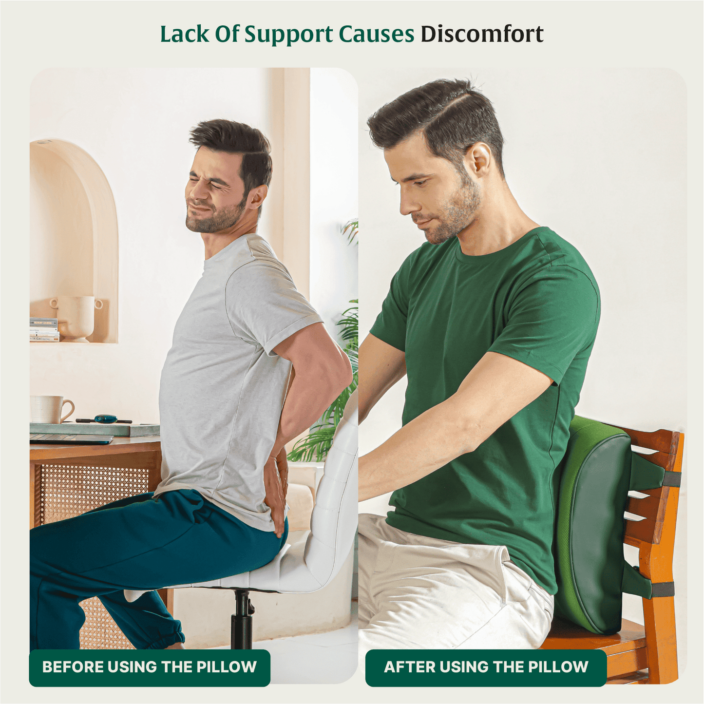 TotalSupport Full Back Pillow Lumbar Back Support The White Willow