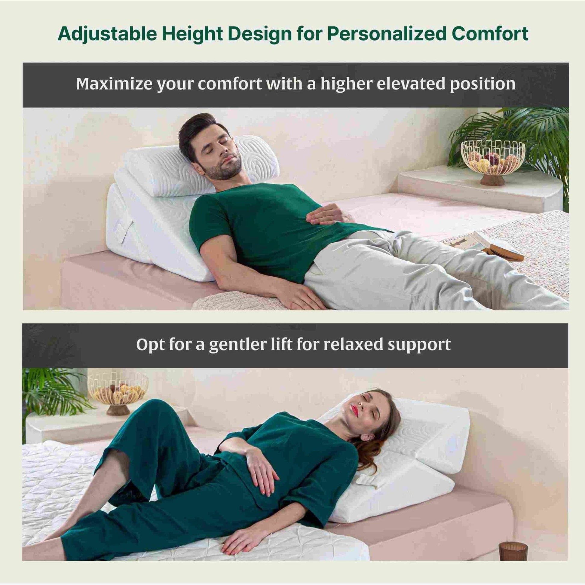 TriAdjust Comfort Plus Bed Wedge Pillow Bed Wedge The White Willow