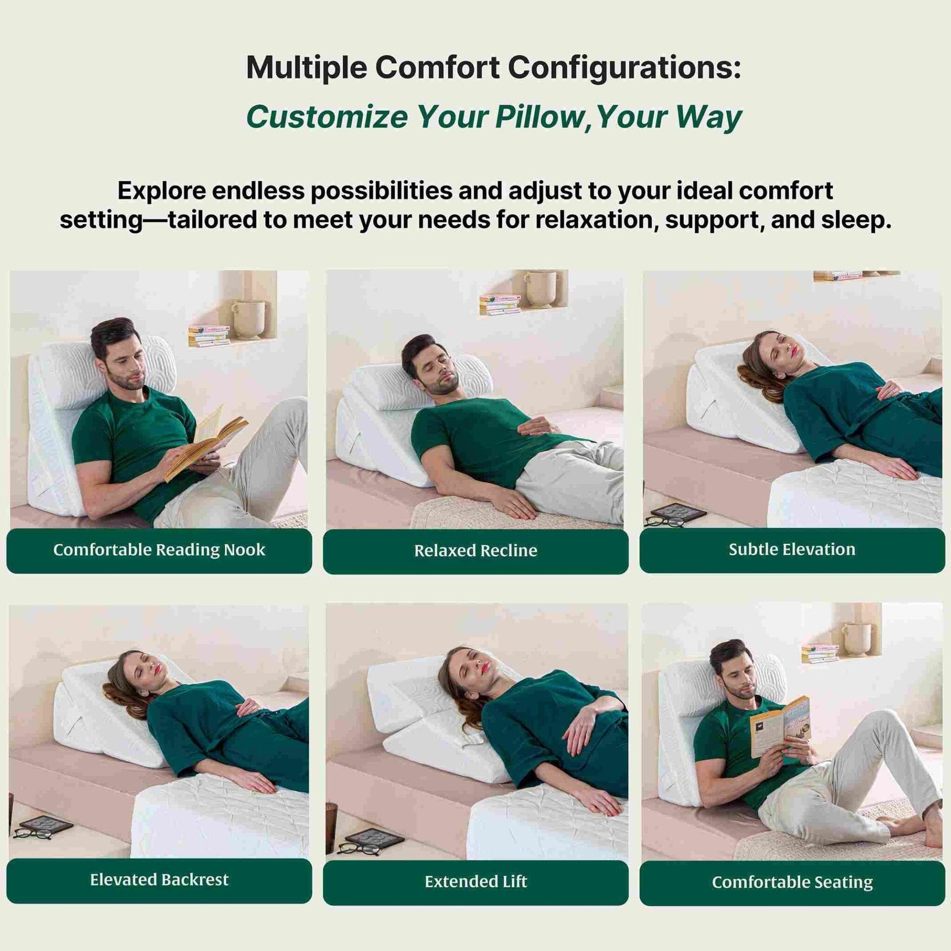 TriAdjust Comfort Plus Bed Wedge Pillow Bed Wedge The White Willow