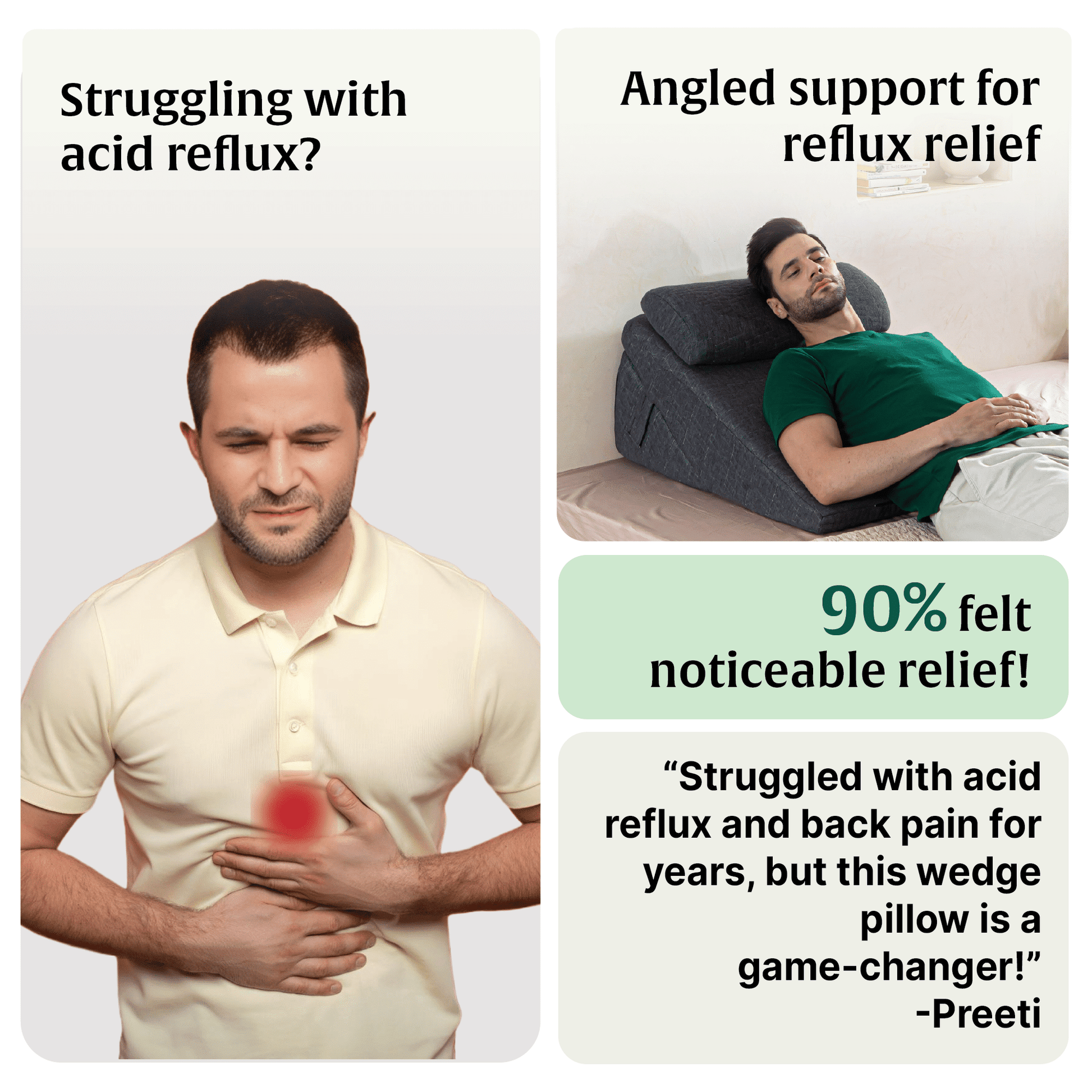 TriAdjust Comfort Plus Bed Wedge Pillow Bed Wedge The White Willow