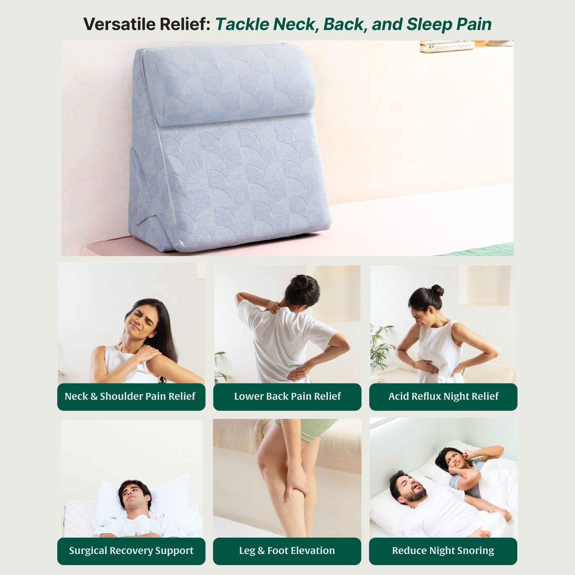 TriAdjust Comfort Plus Bed Wedge Pillow Bed Wedge The White Willow