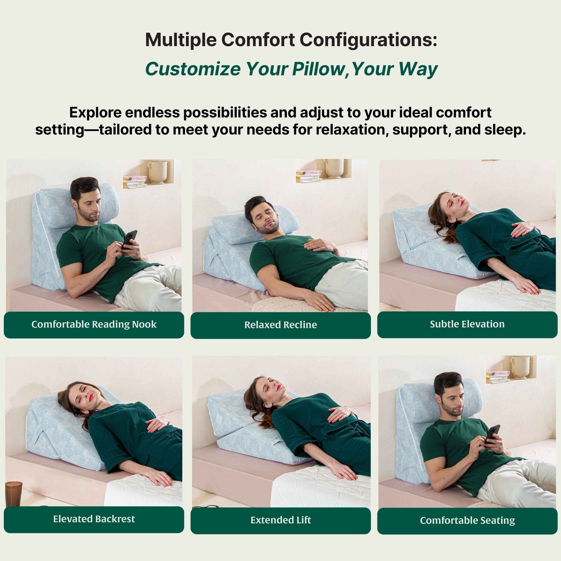 TriAdjust Comfort Plus Bed Wedge Pillow Bed Wedge The White Willow