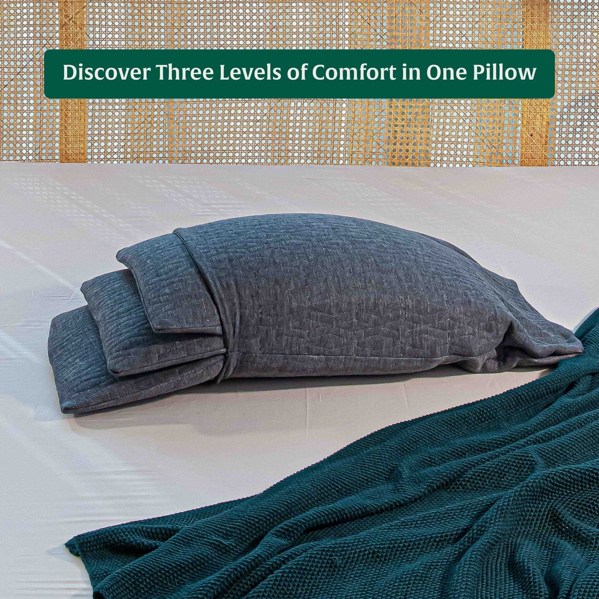 Triple Layer Adjustable Comfort Pillow Regular Pillow The White Willow