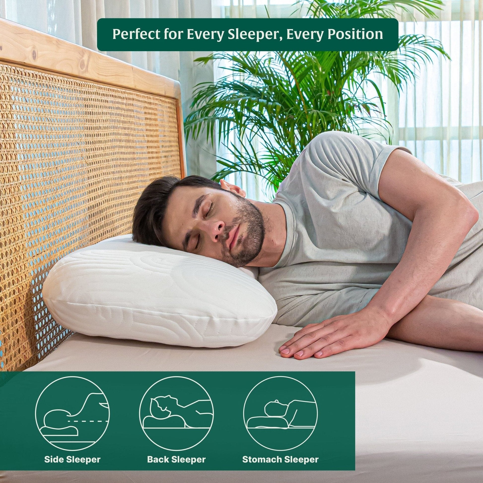Triple Layer Adjustable Comfort Pillow Regular Pillow The White Willow