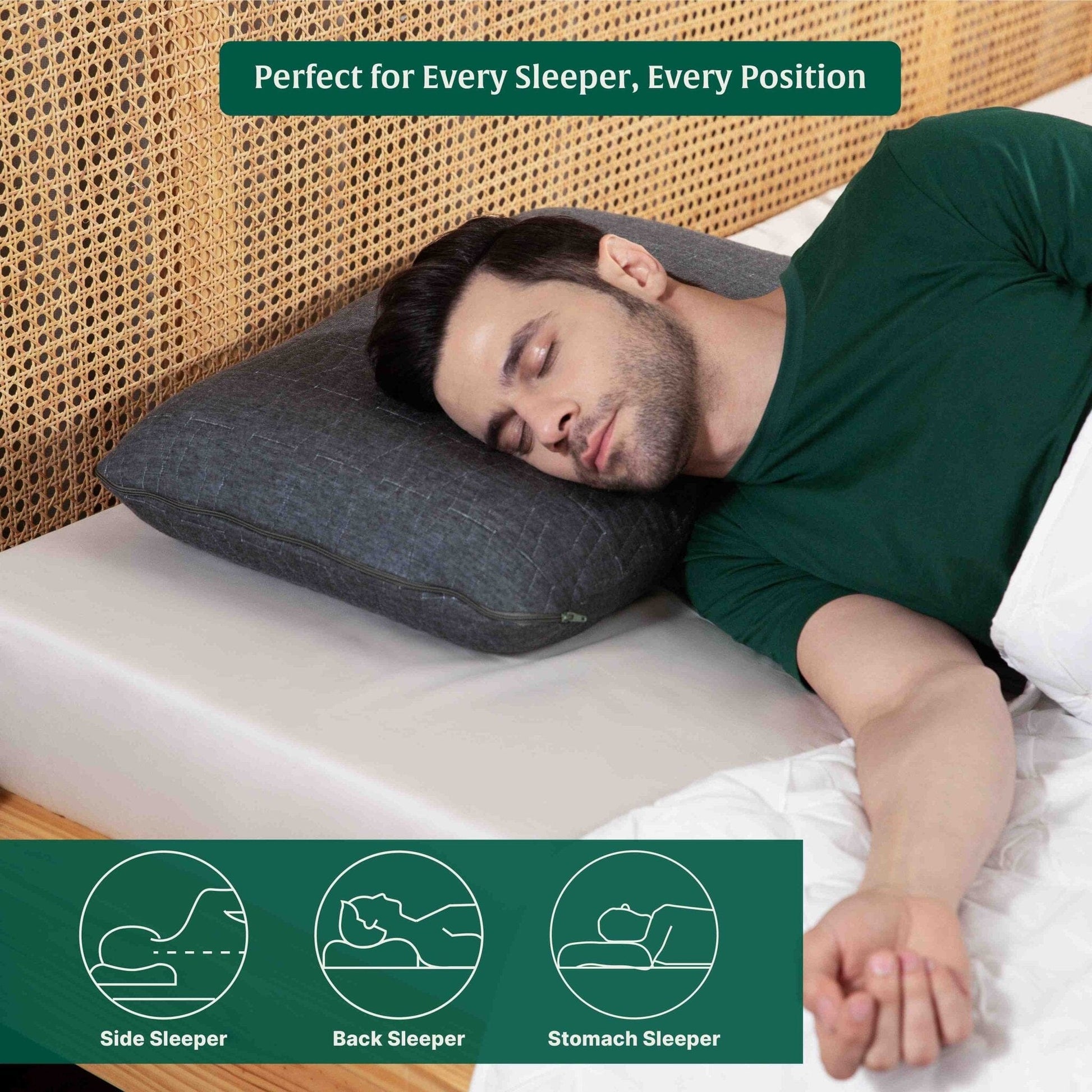 Triple Layer Adjustable Comfort Pillow Regular Pillow The White Willow