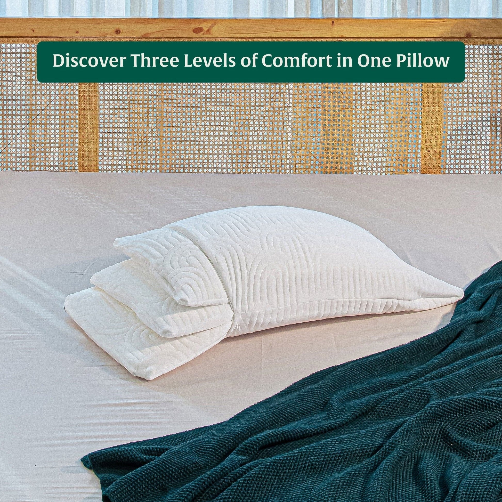 Triple Layer Adjustable Comfort Pillow Regular Pillow The White Willow