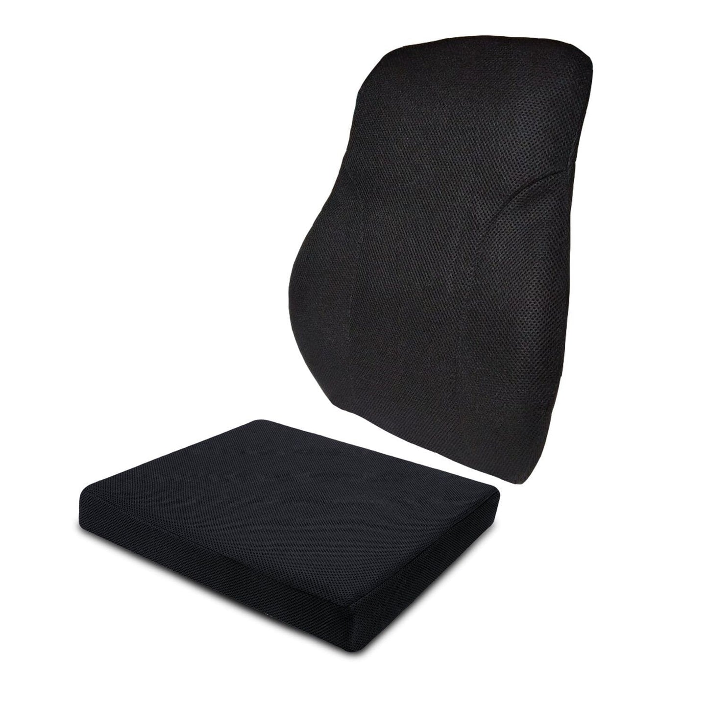 Victor - Work From Home Combo - Lumbar Backrest & Coccyx Tailbone Seat Cushion - Medium Firm Combo-Back-Seat The White Willow Office Combo-1