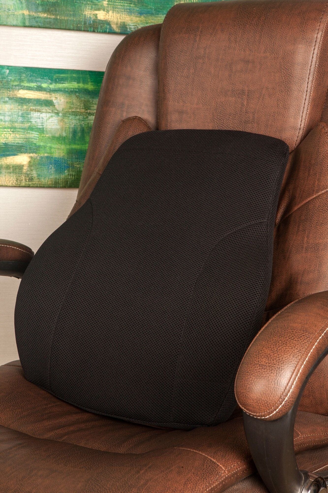 Wingman - Work From Home Combo - Memory Foam Lumbar Backrest Pillow & HR Foam Donut Shaped Seat Cushion - Medium Firm Combo-Back-Seat The White Willow