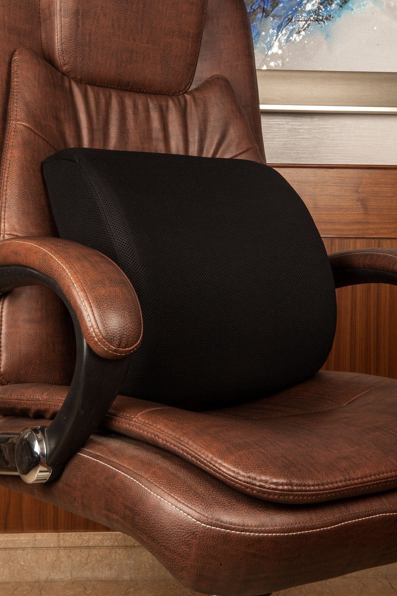 Workathon - Work From Home Combo - HR Foam Lumbar Backrest Pillow & Indoor Square Seat Cushion - 16" x 16" - Medium Firm Combo-Back-Seat The White Willow