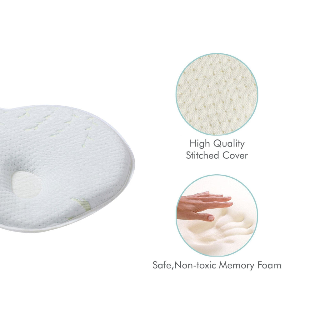 Bubbles - Memory Foam Baby Head Shaping Pillow - Infant to 12 Months - Soft Maternity & Kids The White Willow 