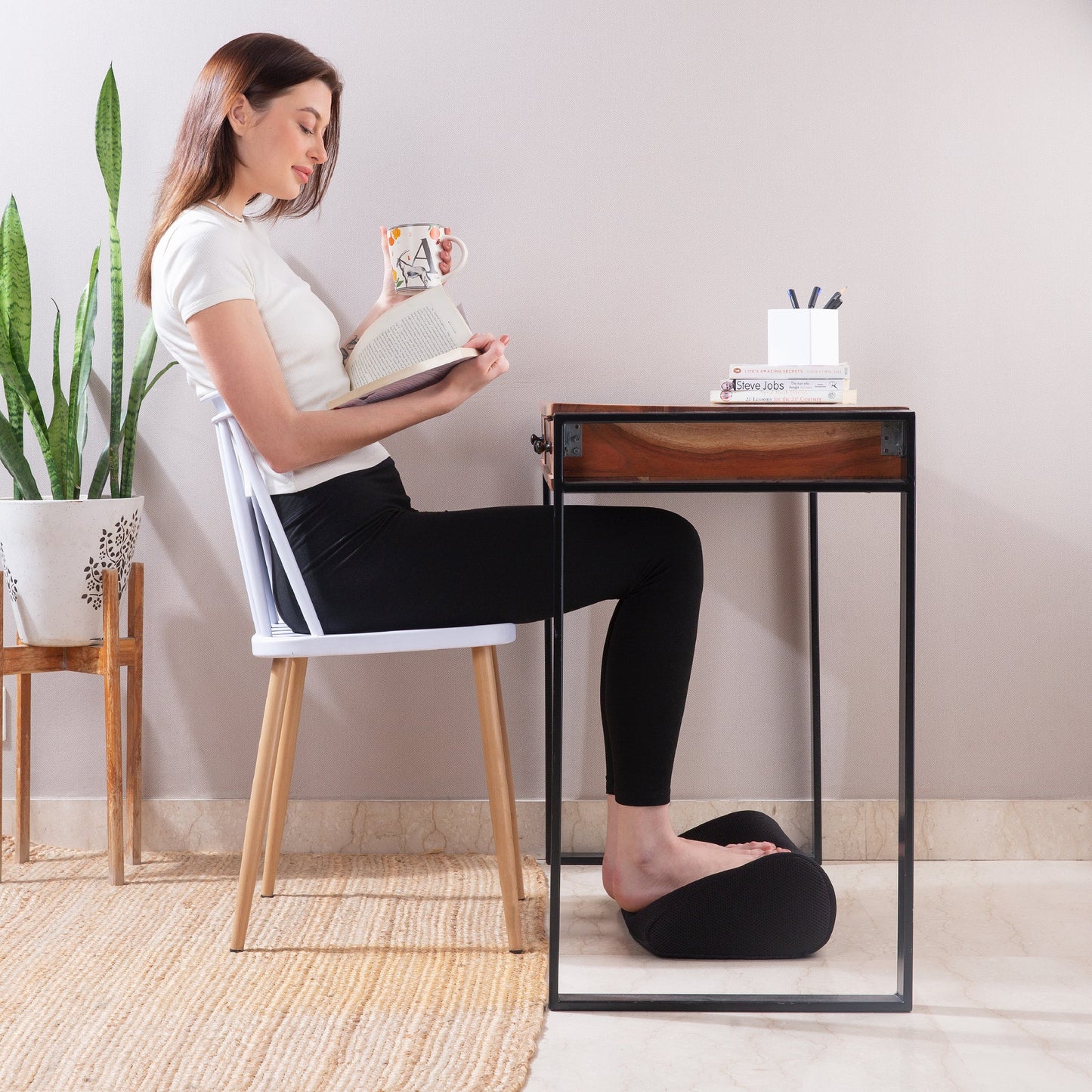 Daniel - High Resilience (HR) Foam Foot Rest Cushion for Feet & leg Support - Firm - The White Willow