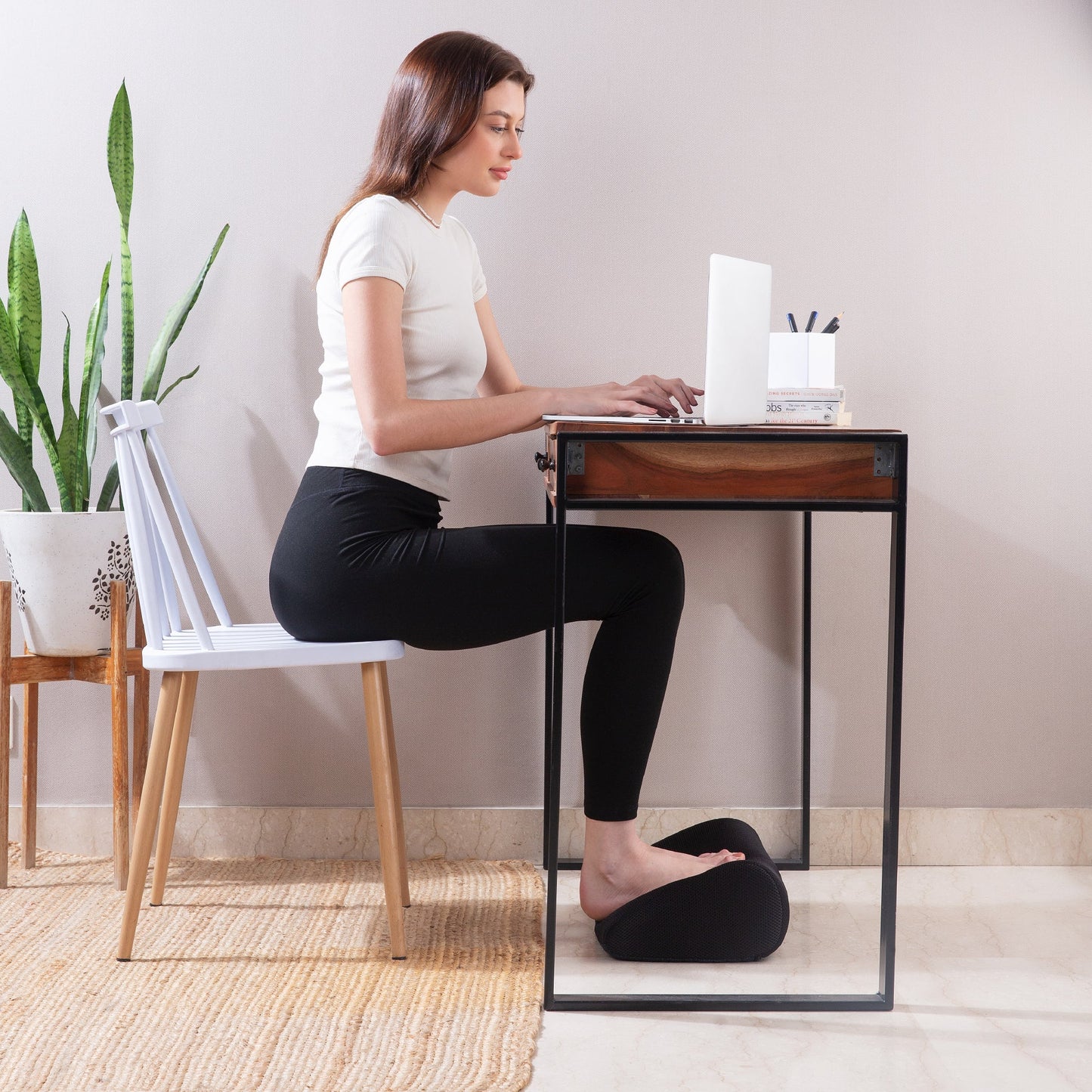 Daniel - High Resilience (HR) Foam Foot Rest Cushion for Feet & leg Support - Firm - The White Willow