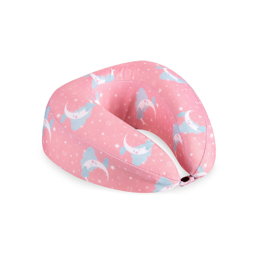 Destiny - Memory Foam Travel Neck Pillow for Kids - Soft Travel Pillow The White Willow Pack of 1 Pink 