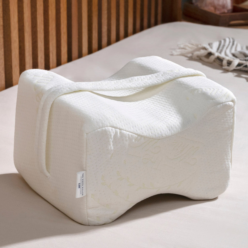 Dewpad - Memory Foam Knee Support Leg Rest Pillow - Medium Firm Support The White Willow Green 