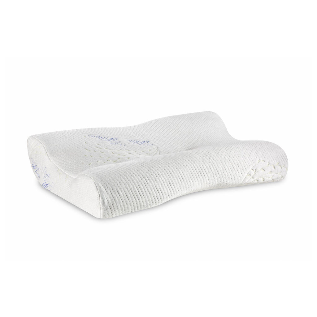 Mobio - Memory Foam Extra Neck Support Bed Pillow - Medium Firm - The White Willow