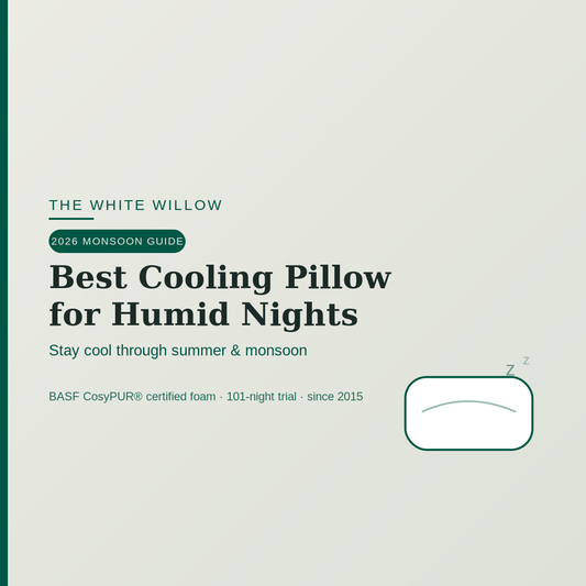 Cooling gel memory foam pillow for hot humid monsoon nights in India