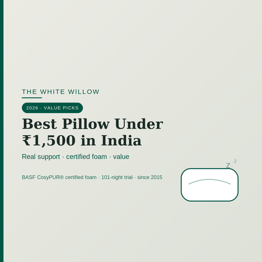 Best pillow under 1500 rupees in India, certified memory foam picks
