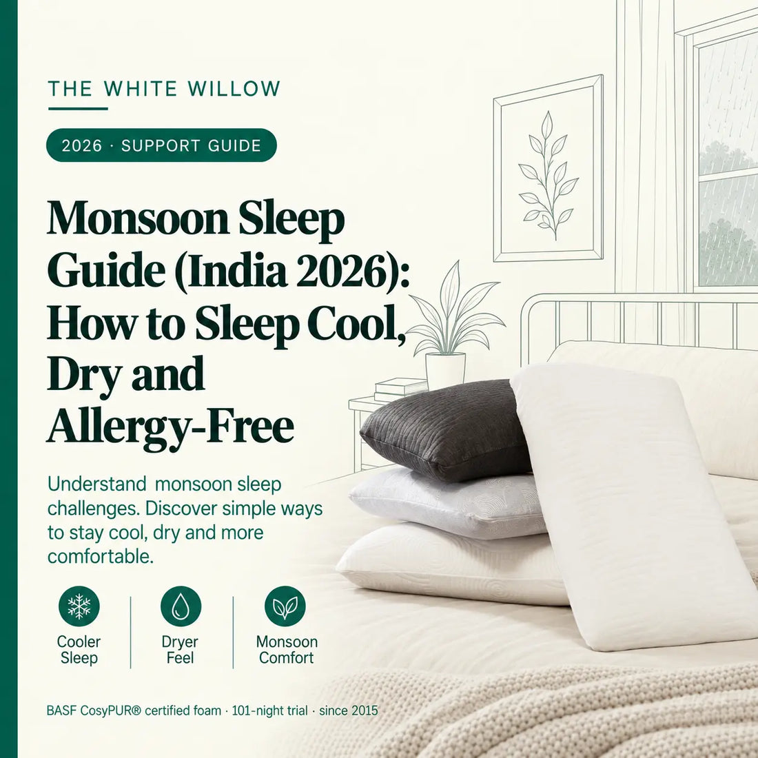 Monsoon Sleep Guide (India 2026): How to Sleep Cool, Dry and Allergy-Free