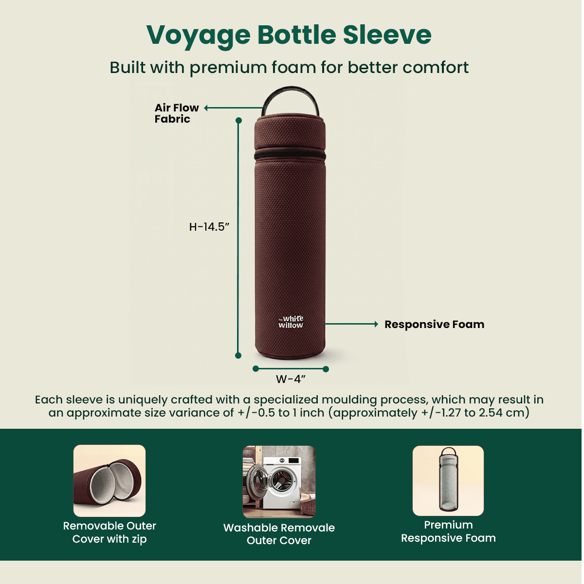 Voyage Bottle Sleeve - The White Willow