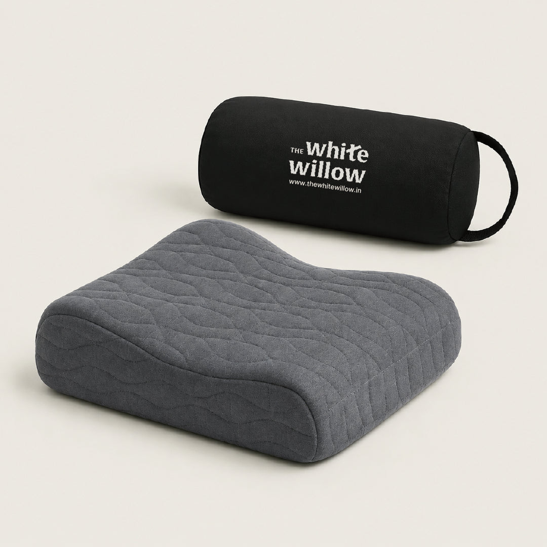 Notus - Memory foam Small Contour Travel Pillow - Medium Firm - Travel Pillow-The White Willow