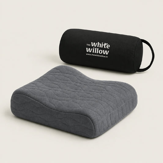 Notus - Memory foam Small Contour Travel Pillow - Medium Firm - Travel Pillow-The White Willow