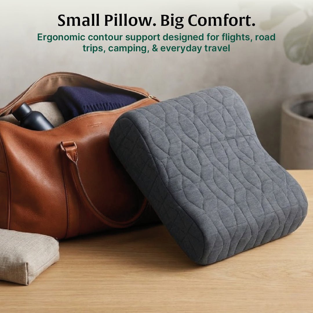 Notus - Memory foam Small Contour Travel Pillow - Medium Firm - Travel Pillow-The White Willow