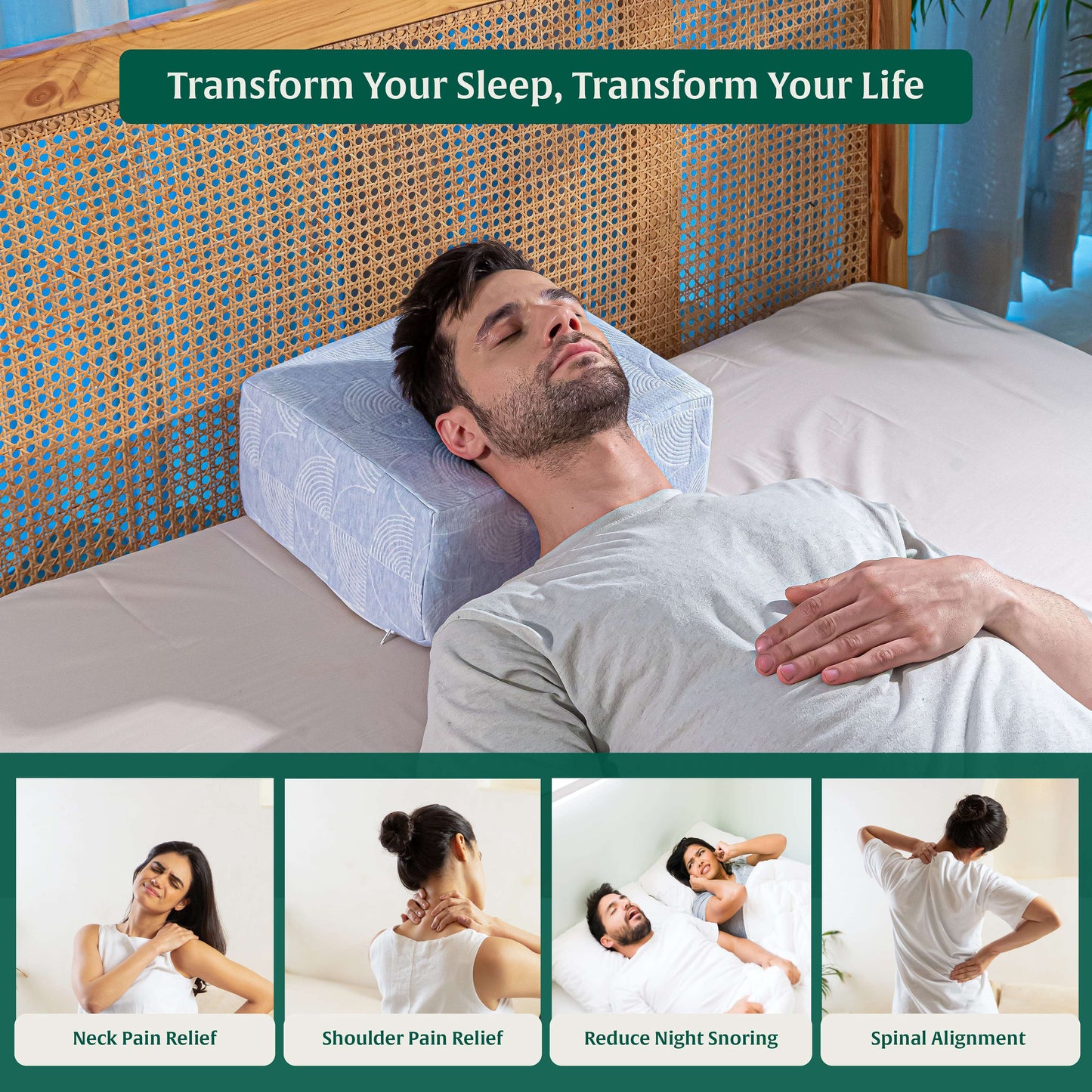 Side Sleeper Pro Pillow for neck and shoulder pain relief.