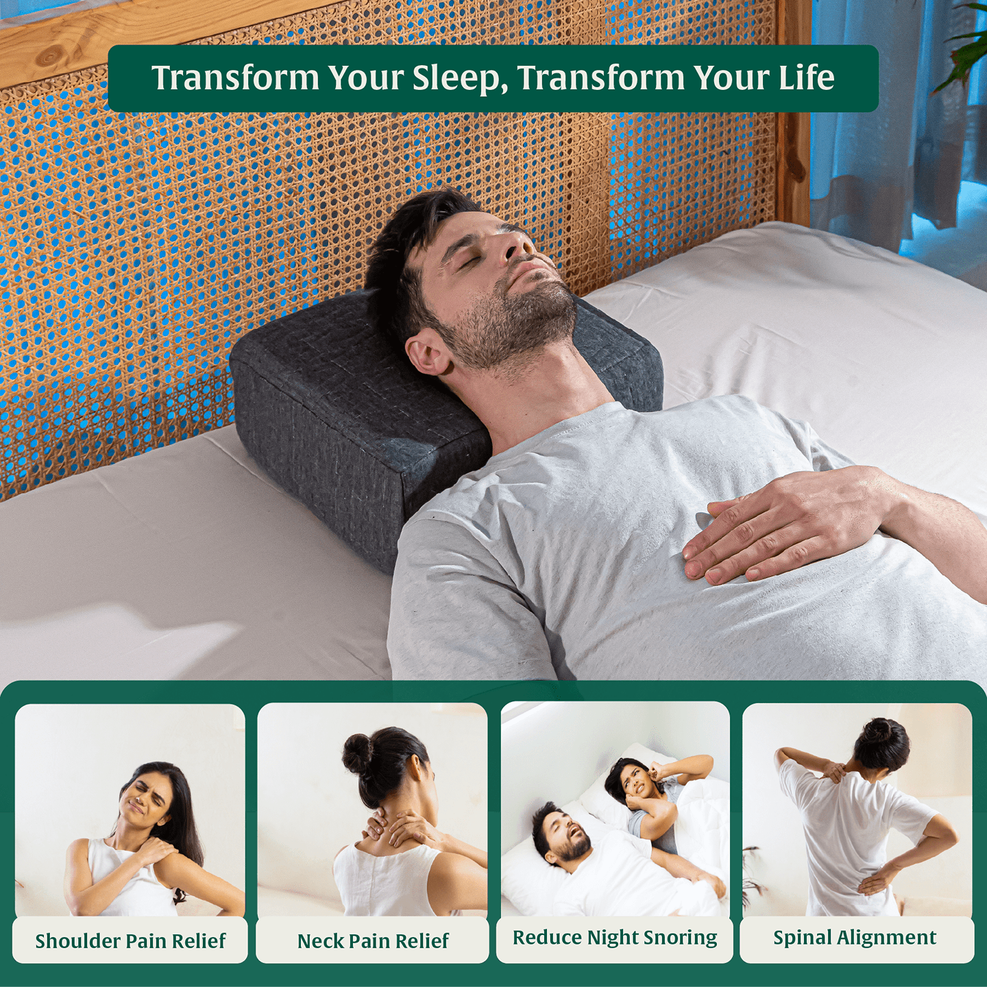 Side Sleeper Pro Pillow for shoulder and neck pain relief.