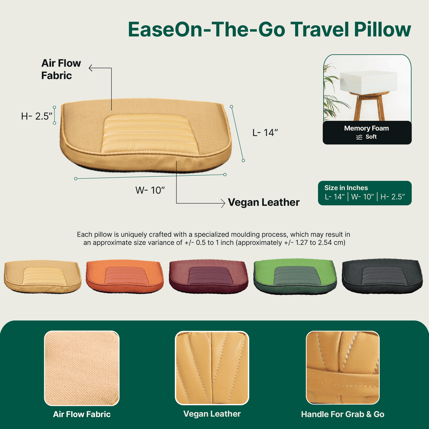 EaseOn-The-Go Travel Pillow