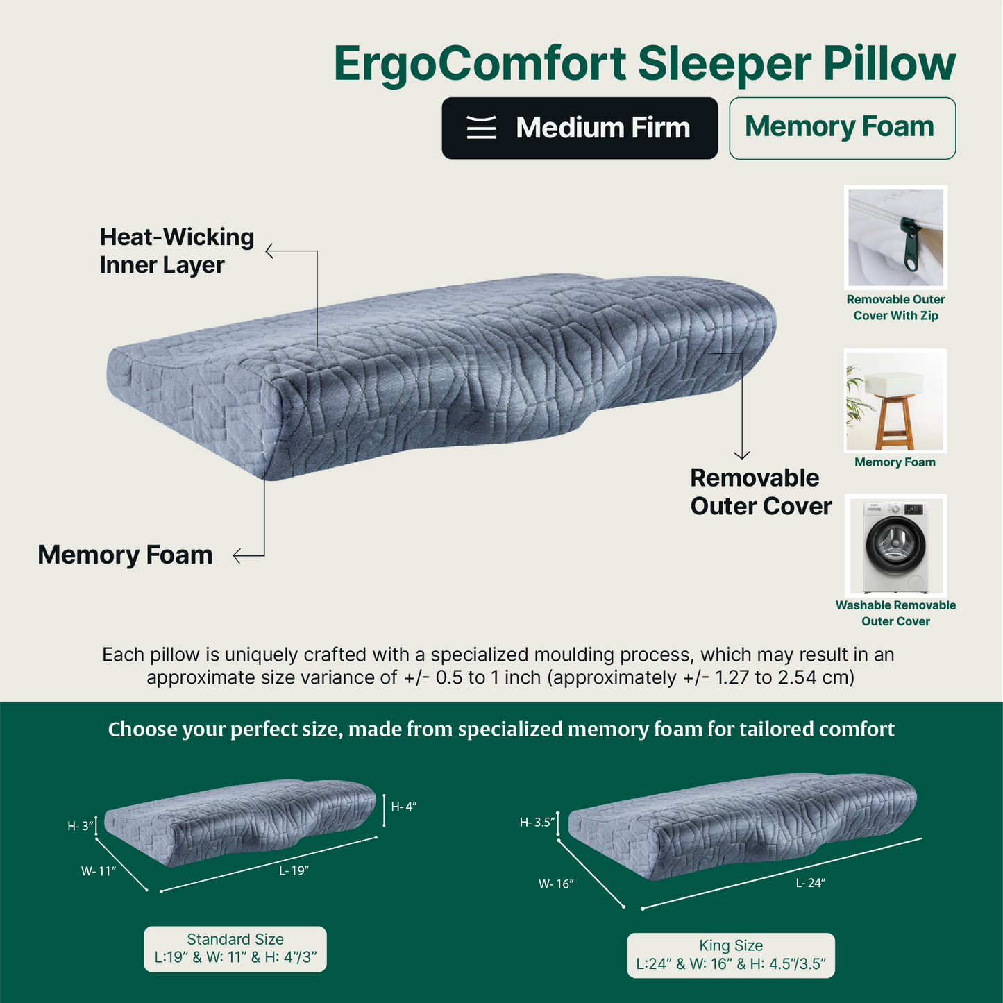 ErgoComfort Sleeper Pillow