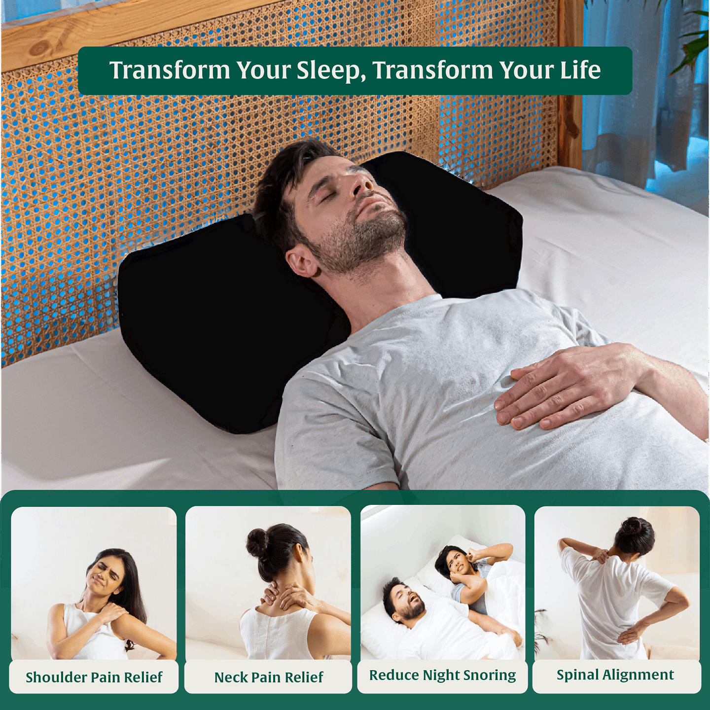 Side Sleeper Pro Pillows for optimal sleep and pain relief.