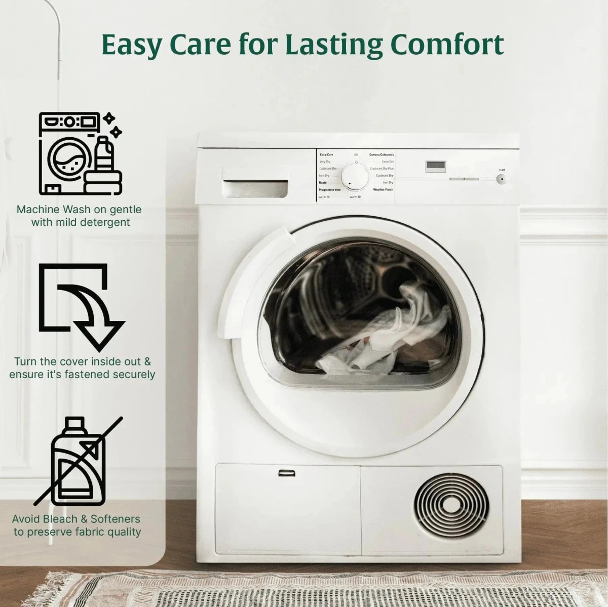 Adjustable Soft Fabric Wedge Pillow Cover - Pillow Cover - The White Willow