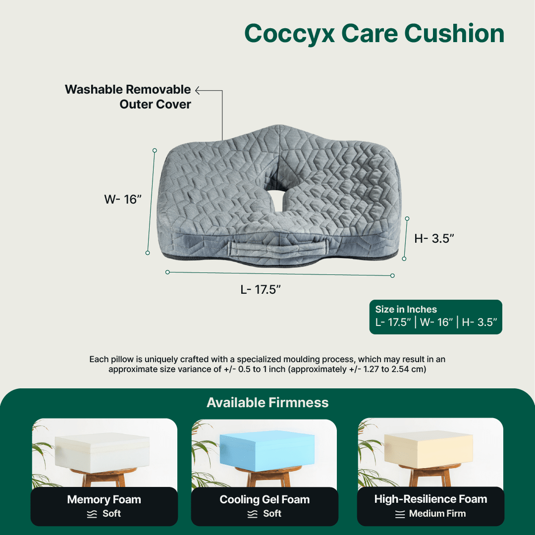 Agilio - Coccyx Tailbone Support Seat Cushion Seat Cushion The White Willow 