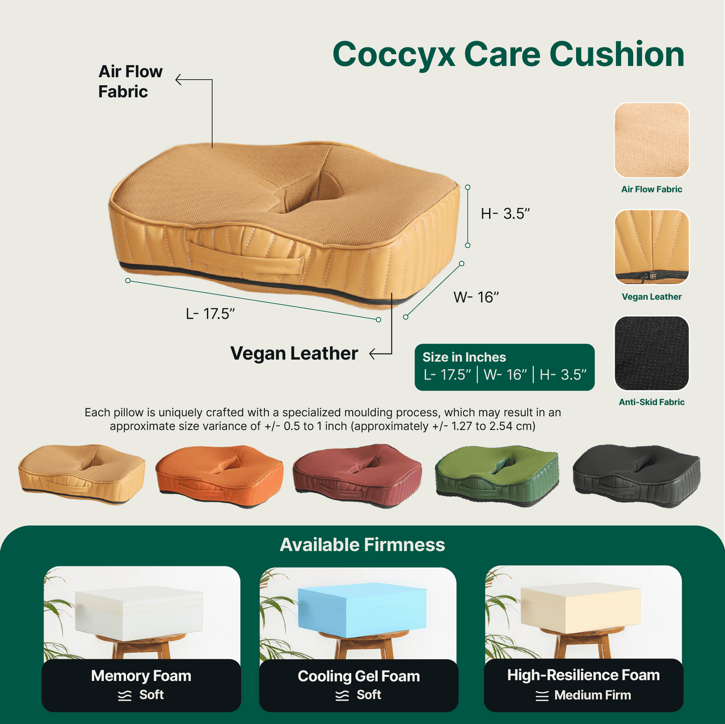 Agilio - Coccyx Tailbone Support Seat Cushion Seat Cushion The White Willow 