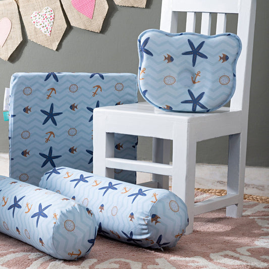 Baby Blue - Baby Essentials Combo - Medium Firm Combo-0-12 Months-Baby-Pillow The White Willow 