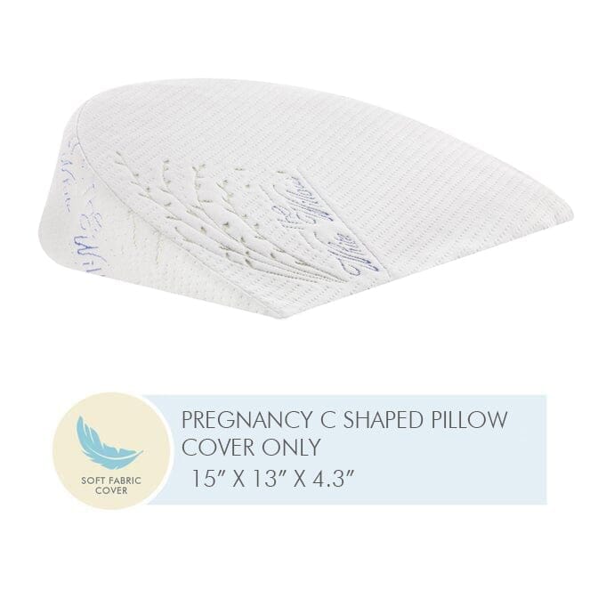 Baby C Shaped Crib Wedge Pillow Cover Only Pillow Cover The White Willow Creamy Calm 
