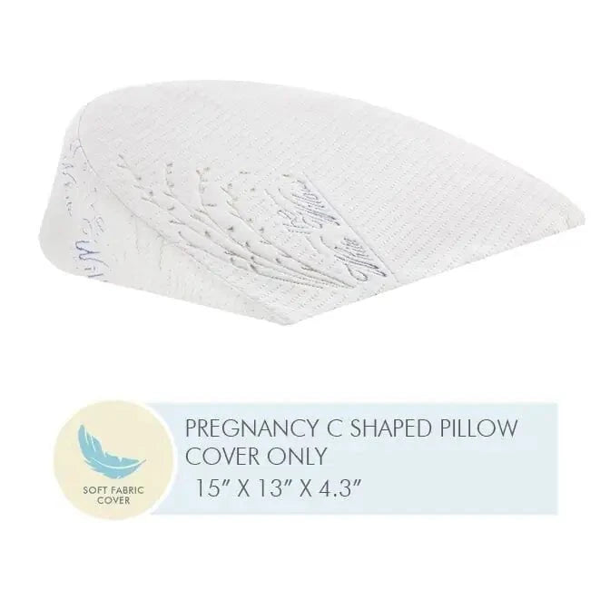Baby C Shaped Crib Wedge Pillow Cover Only Pillow Cover The White Willow Creamy Calm 